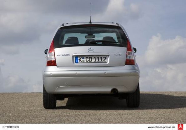 Heckansicht des Citroen C3