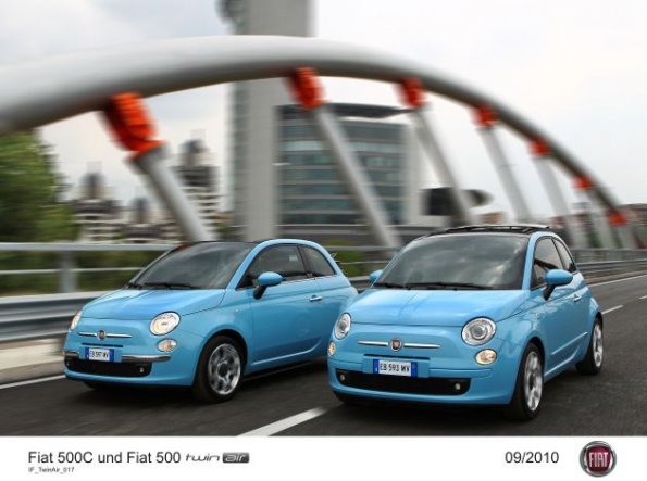 Mit und ohne Stoffverdeck unterwegs: Fiat 500 TwinAir