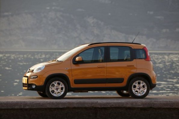 Die Seitenpartie des Fiat Panda Trekking