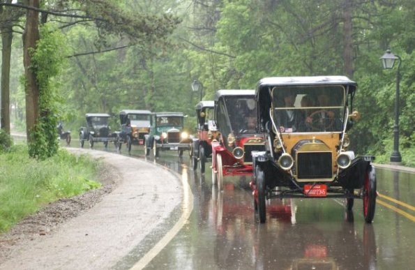 DEARBORN, MI (12JUN03)- Nearly 3,000 miles from the starting point in Lancaster, Calif., the historic and anxiously awaited Centennial Model T Tour  arrives today at historic Gerrnfield Village