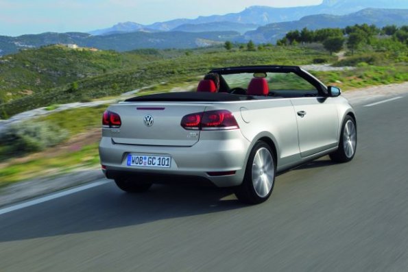 Die Heckansicht des Golf Cabriolet