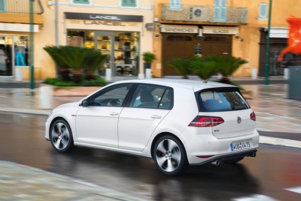 Die Heckpartie des Golf GTI