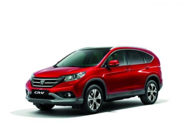 Die Front- und Seitenansicht des Honda CR-V