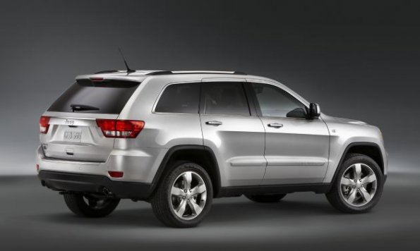 Heck- und Seitenansicht des Jeep Grand Cherokee