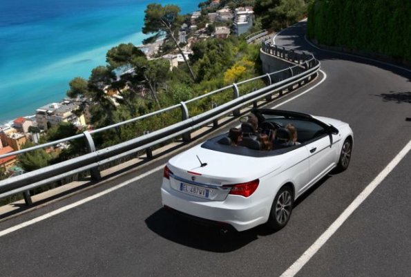 Fahraufnahme mit dem Lancia Flavia Cabriolet