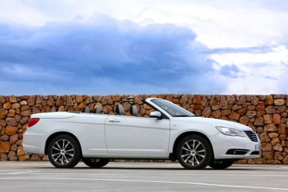 Die Seitenansicht des Lancia Flavia Cabriolet 