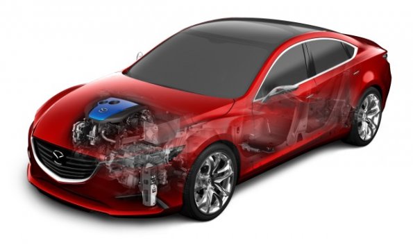 Schematische Aufnahme des Mazda Takeri