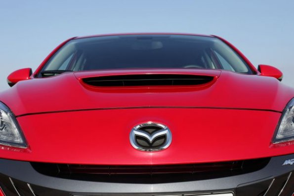 Detailaufnahme des Hecks am Mazda3 MPS