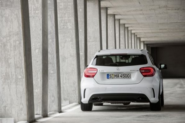 Das Heck des Mercedes Benz A 45 AMG (W 176) 2012