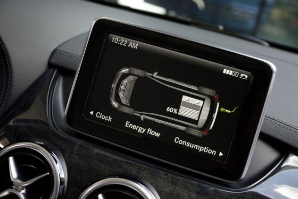 Detailaufnahme aus der Mercedes Benz B-Klasse Electric Drive, (W 242), 2013