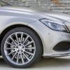 Detailansicht des Mercedes-Benz  CLS 400 Shooting Brake (X 218) 2014; Exterieur: Sport Paket AMG, designo manganitgrau magno; Interieur: design Leder Exklusiv Semianilin sattelbraun/seidenbeige