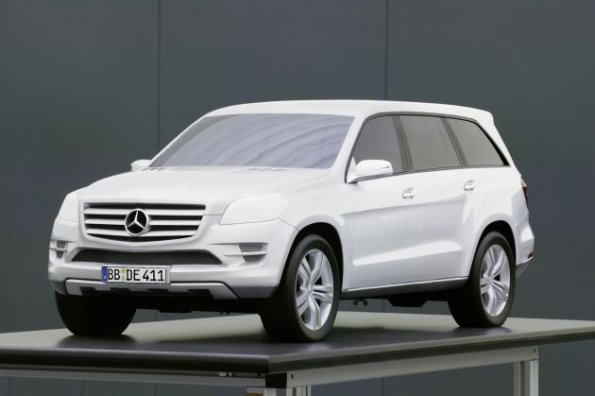 Die Front- und Seitenansicht des Mercedes GLK