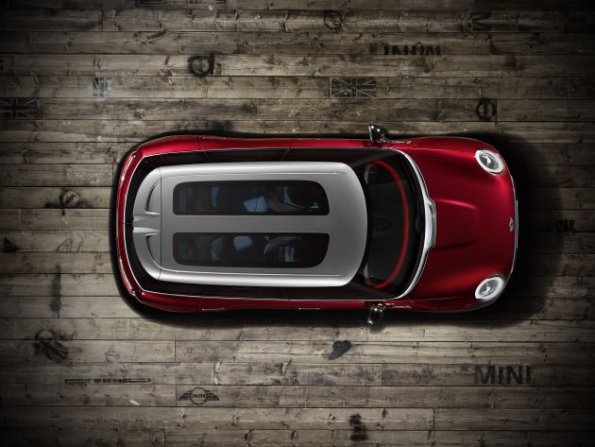 Der Mini Clubman Concept  aus der Höhe betrachtet