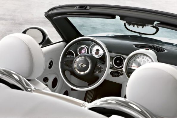 Der Arbeitsplatz des Fahrers im Mini Roadster Concept