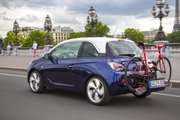 Der Opel Adam mit dem praktischen Fahrradtransport-System 