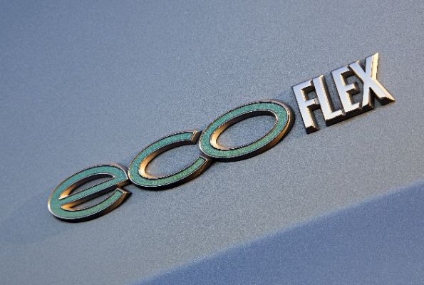 Der Schriftzug auf dem Heck des Opel Corsa-Ecoflex