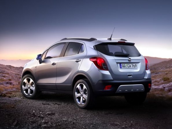 Heck- und Seitenpartie des Opel Mokka