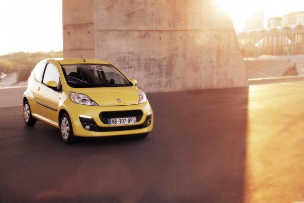 Der Vorderteil des Peugeot 107