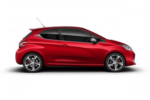 Die Silhouette des Peugeot 208 GTi