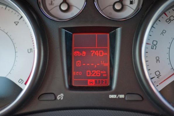 Detailaufnahme aus dem Peugeot 308