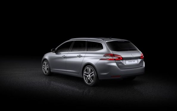 Heck- und Seitenpartie des Peugeot 308 SW