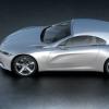 Das Peugeot SR1 Concept Car von schr&auml;g oben aufgenommen, hier mit geschlossenem Verdeck