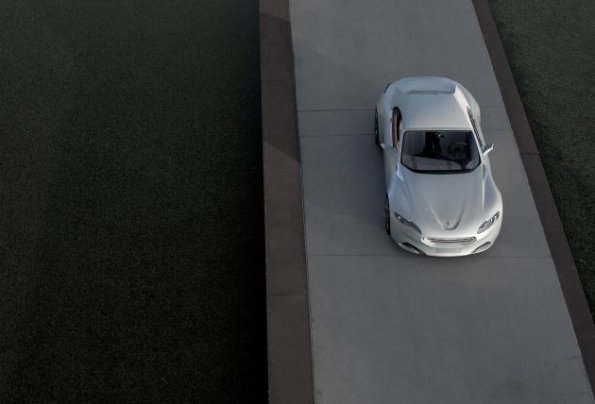 Ein Blick aus der Vogelperspektive auf das Peugeot SR1 Concept Car