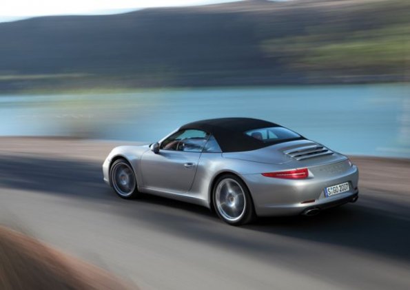 Fahraufnahme mit dem Porsche 911 Cabrio