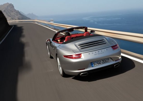 Die Heckpartie am Porsche 911 Cabrio