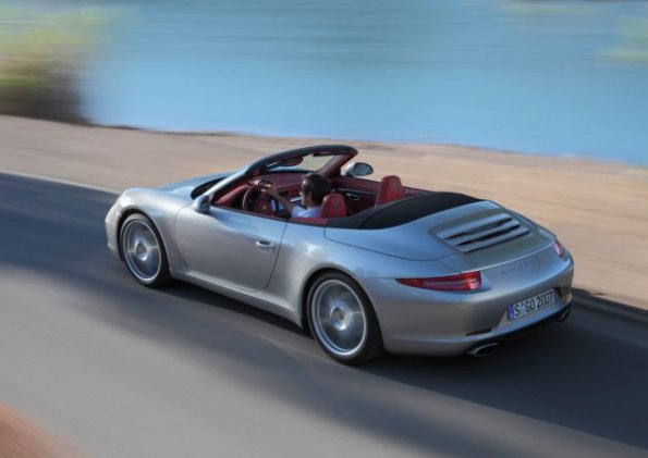 Fahraufnahme mit dem Porsche 911 Carrera Cabriolet