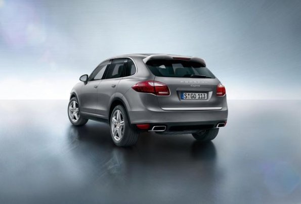 Die Heckpartie des Porsche Cayenne Platium Edition