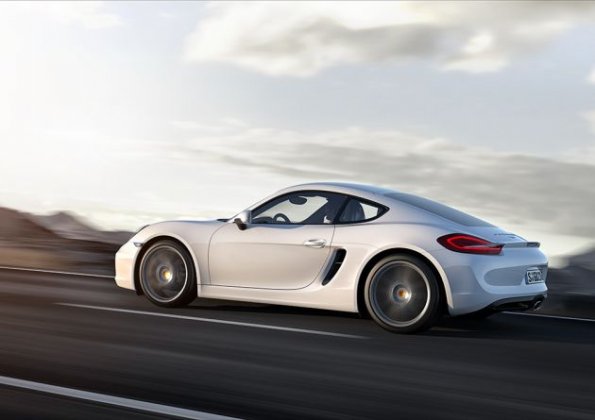 Seitenansicht des Porsche Cayman 