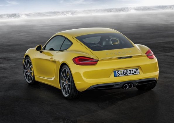 Der Porsche Cayman S in der Heckperspektive