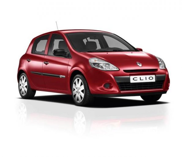 Front- / Seitenansicht des Renault Clio