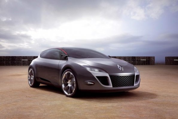 Front- / Seitenansicht des Renault Megane Coupe Concept