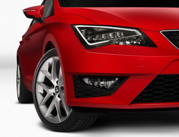 Eine Detailaufnahme am Seat Leon