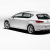 Die Heck- und Seitenansicht des Seat Leon