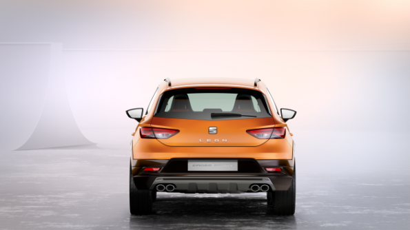 Das Heck des Seat Leon Cross Sport