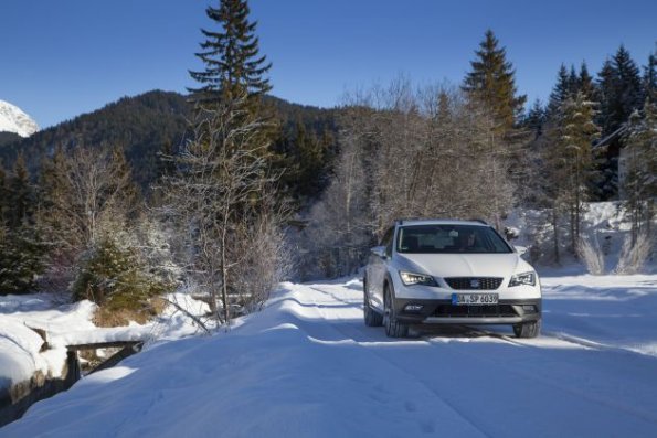 Die Fahrzeugfront des Seat Leon Xperience