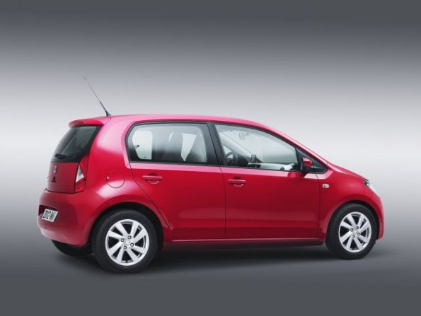 Heck- und Seitenansicht des Seat Mii