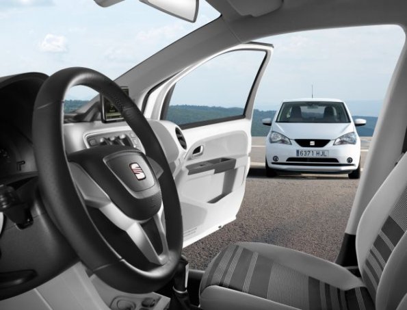 Ein Blick in den Innenraum des Seat Mii