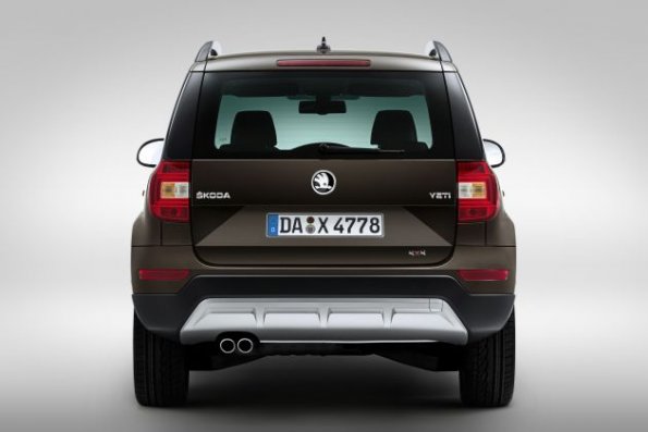 Das Fahrzeugheck des Skoda Yeti