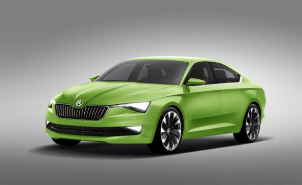 Front- und Seitenpartie der Skoda Design Studie Vision C