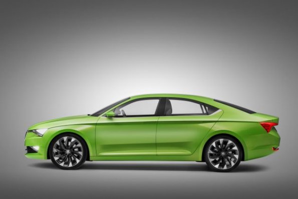 Die Skoda Design Studie Vision C im Profil 