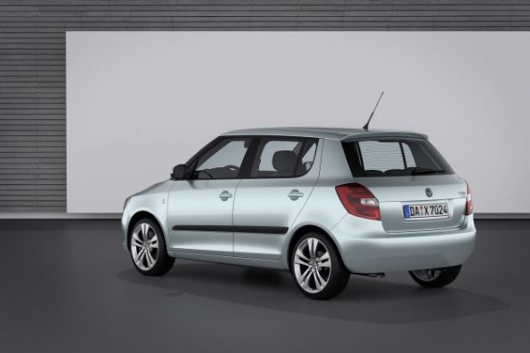 Heck- und Seitenpartie am Skoda Fabia