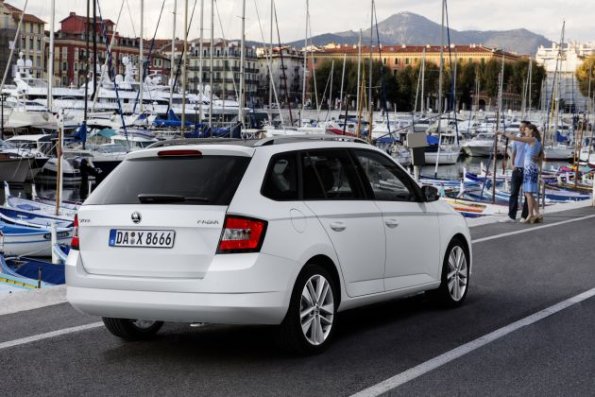 Das Heck des Skoda Fabia Combi 