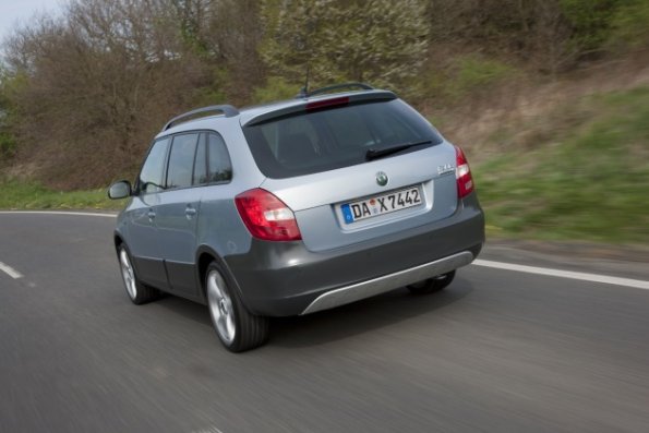 Die Heckpartie des Skoda Fabia Combi