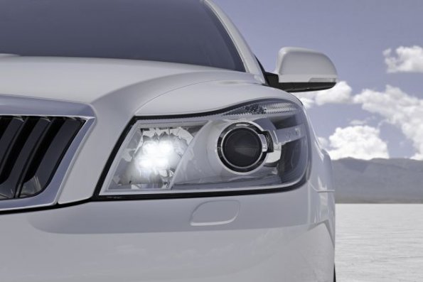 Detailaufnahme am Skoda Octavia Green E-Line