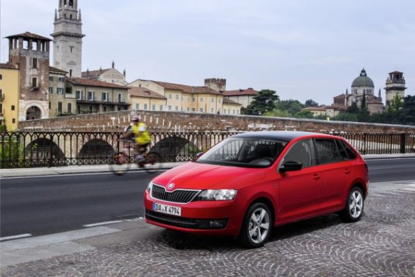 Frontansicht des Skoda Rapid Spaceback