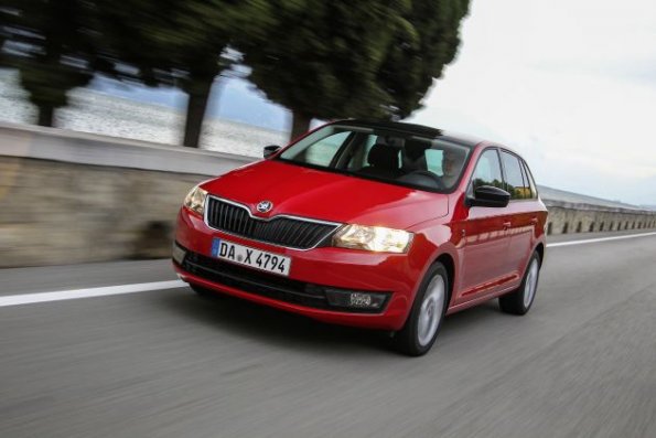 Die Frontansicht des Skoda Rapid Spaceback